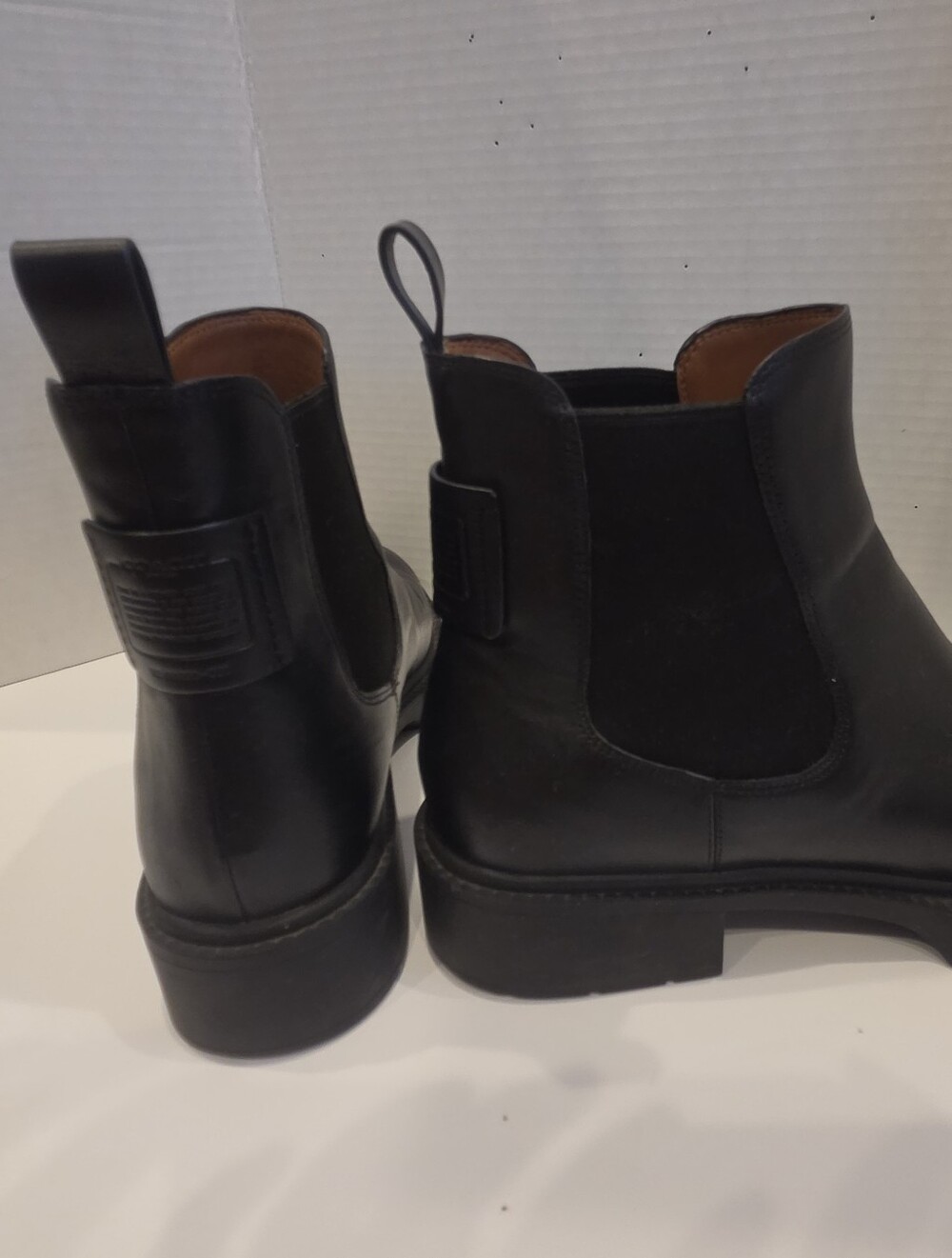 Coach Chelsea Black Leather Boots